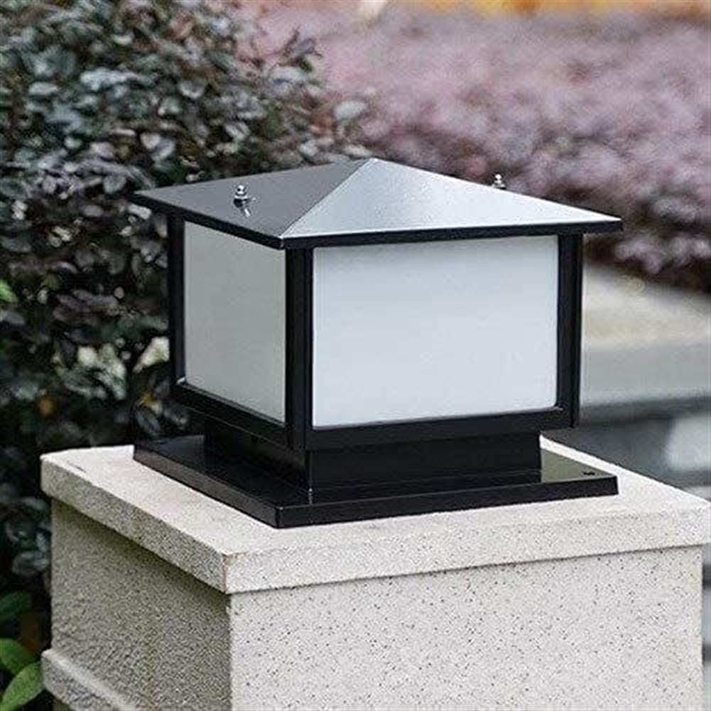 European Style Aluminum Glass Post Light - Waterproof Outdoor Column Lamp for Garden, Pathway, Patio & Villa | Modern Landscape Lighting for Elegant Exterior Decor
