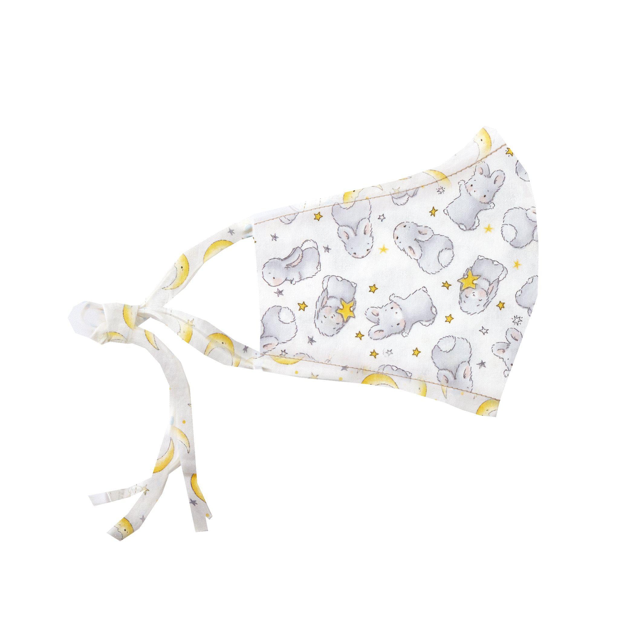 Adult Cloth Face Mask - Bloom Bunny with Stars Design | Reusable & Washable | Perfect for Daily Wear, Shopping & Outdoor Activities