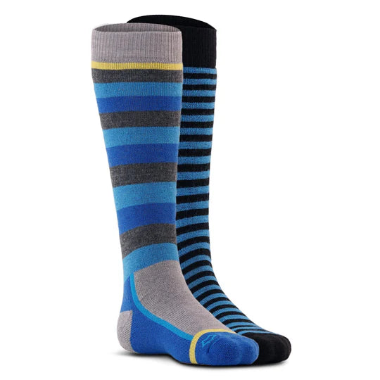Fox River Kids Snow Day Snowboard Socks 2 Pack - Warm Winter Socks for Boys & Girls - Perfect for Snowboarding, Skiing & Outdoor Winter Activities