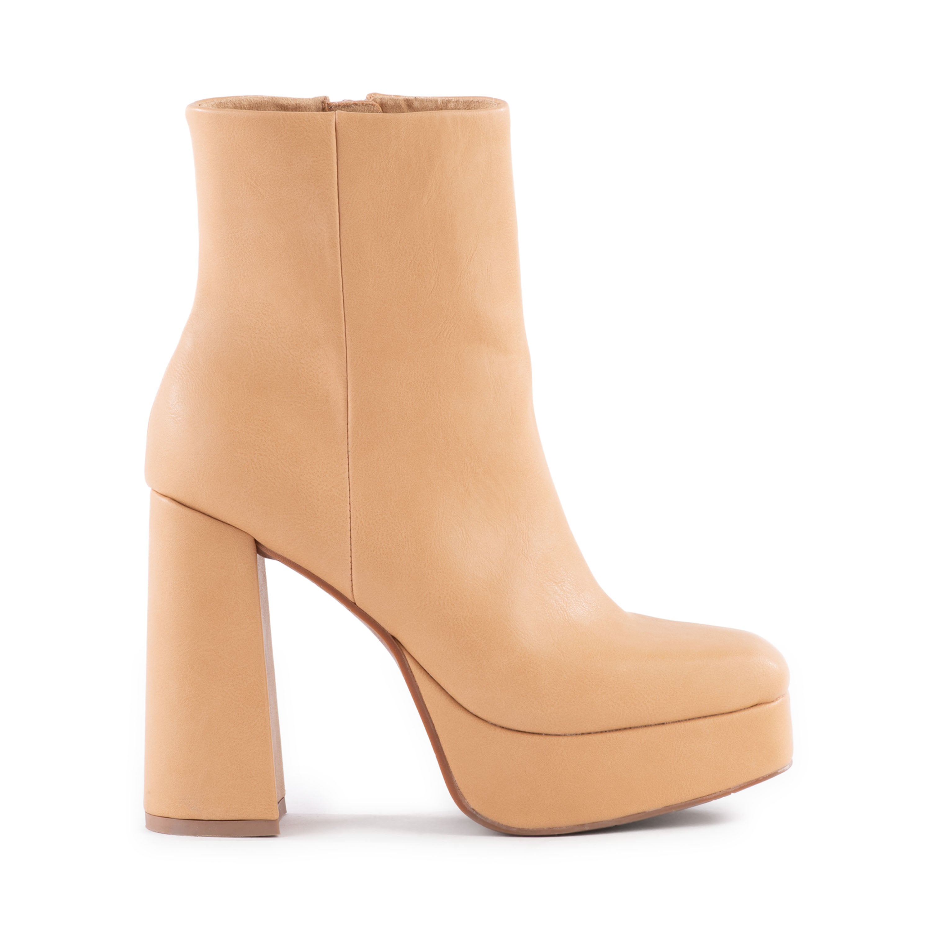 BC Footwear Nobody But You Boot in Beige - Stylish Women's Ankle Boots for Fall & Winter Fashion, Date Night and Office Wear
