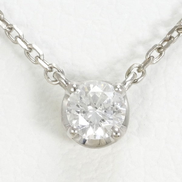 4℃ K10 White Gold Diamond Necklace for Women - Elegant 18K Gold Pendant Jewelry Gift for Anniversary, Wedding & Special Occasions