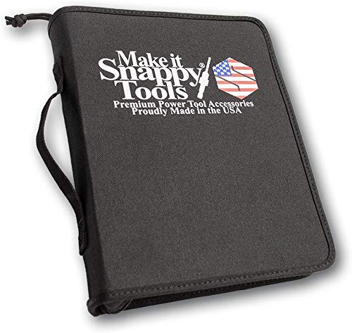 Make it Snappy Deluxe Tool Book - 5-Piece Builders Kit with Countersinks, Drill Adapters, Driver Bits, Depth Stop, Chuck & Counterbores | Professional Hinge Bits for Woodworking & DIY Projects | Perfect for Cabinet Making, Furniture Assembly & Home Repairs