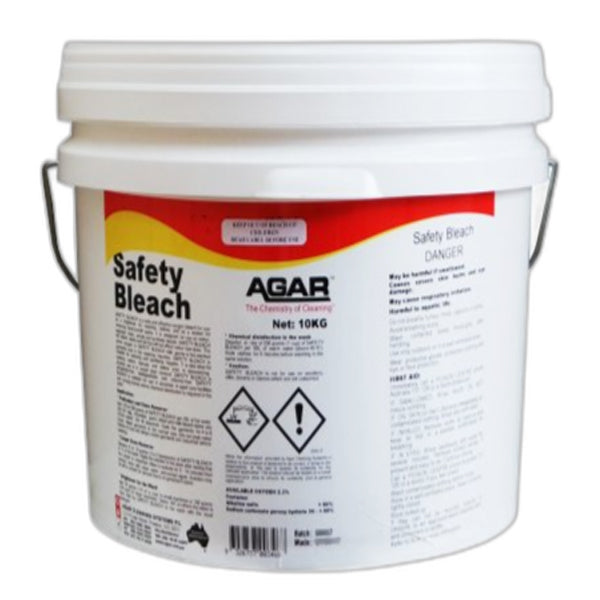 Agar Safety Bleach Laundry Powder 10Kg - Powerful Stain Remover for Whites & Colors | Ideal for Household, Hotel & Commercial Laundry Use