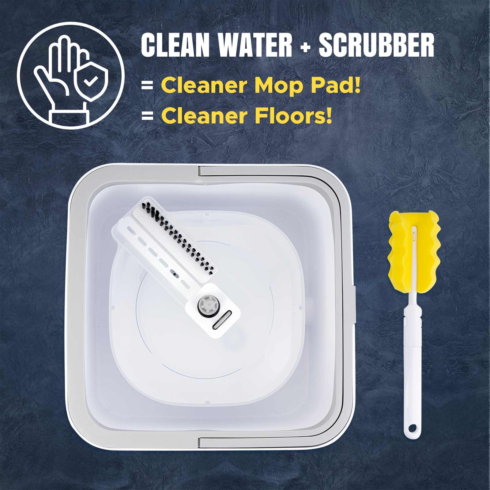 VENETIO Innowellclean Triangle Spin Mop and Bucket Set with Self-Cleaning, Dry & Wet 3-in-1 Dirty Separation System | Microfiber Floor Mop for Hardwood, Laminate & Tile Floors | Perfect for Home, Kitchen & Office Cleaning