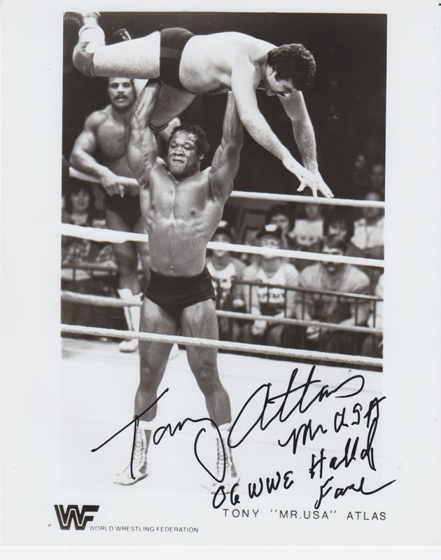 1983 Tony Mr. USA Atlas Signed Collectible - Vintage Bodybuilding Memorabilia for Fitness Enthusiasts & Sports Collectors - Perfect for Man Cave Decor, Gym Wall Art, and Bodybuilding Gift Ideas
