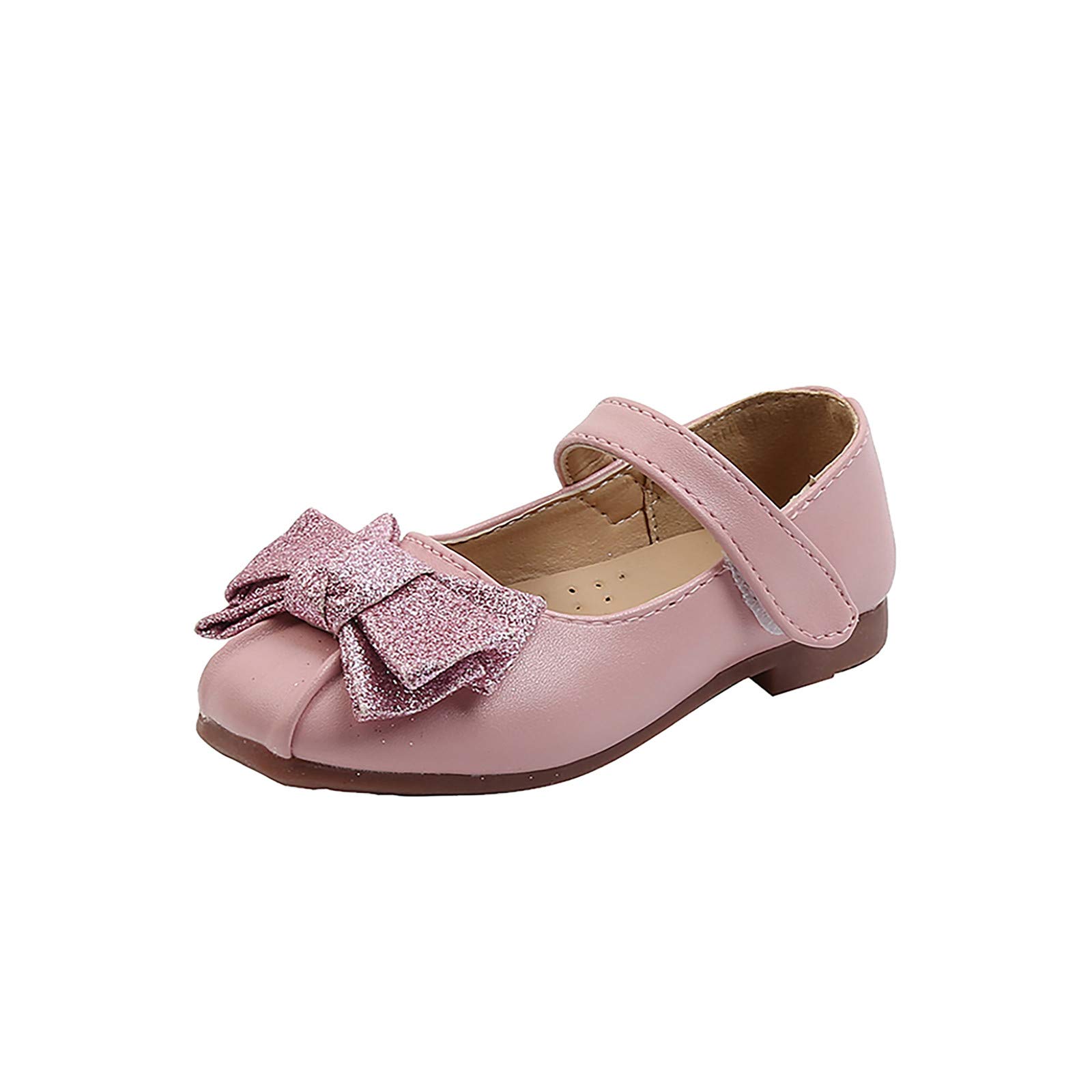 Ikevan Girls Bow Princess Shoes 1-12 Years for Dance & Party