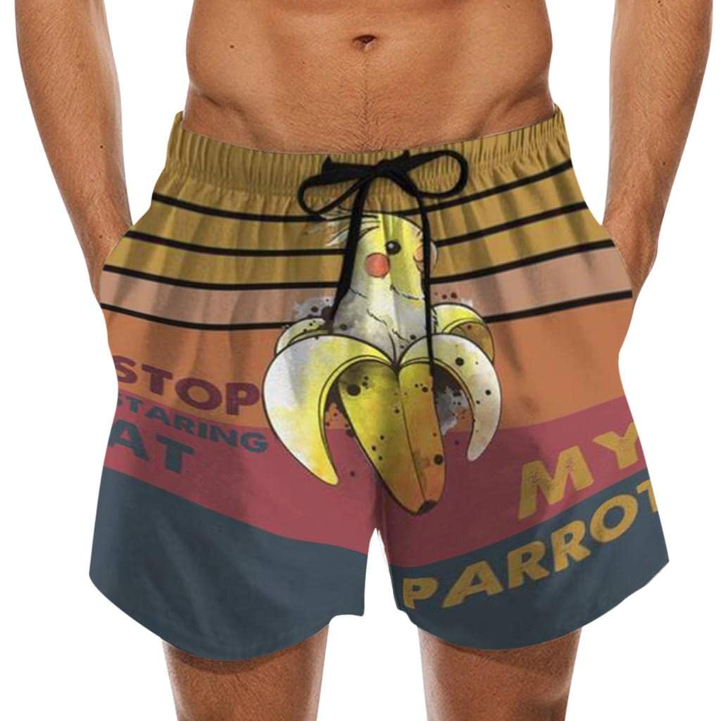 Men's Dry Fit Shorts with Lace Up & Pockets - Funky Print Workout Shorts for Beach, Festival, Holiday & Father's Day Gifts - Perfect for Running, Gym & Summer Activities