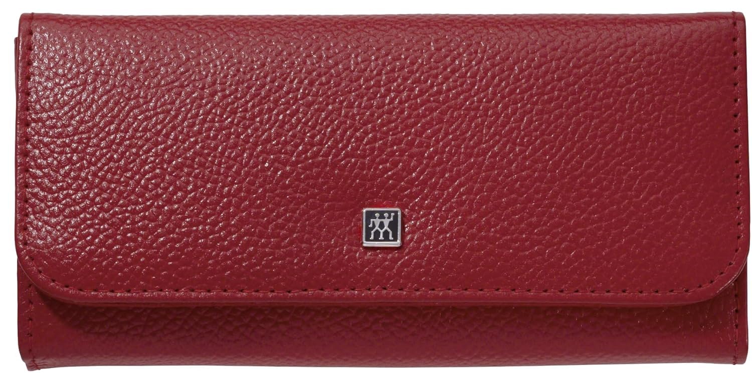 5-Piece Travel Manicure Set with Nail Clippers in Red Leather Case - Compact Nail Care Kit for Home, Office & Travel Gifts