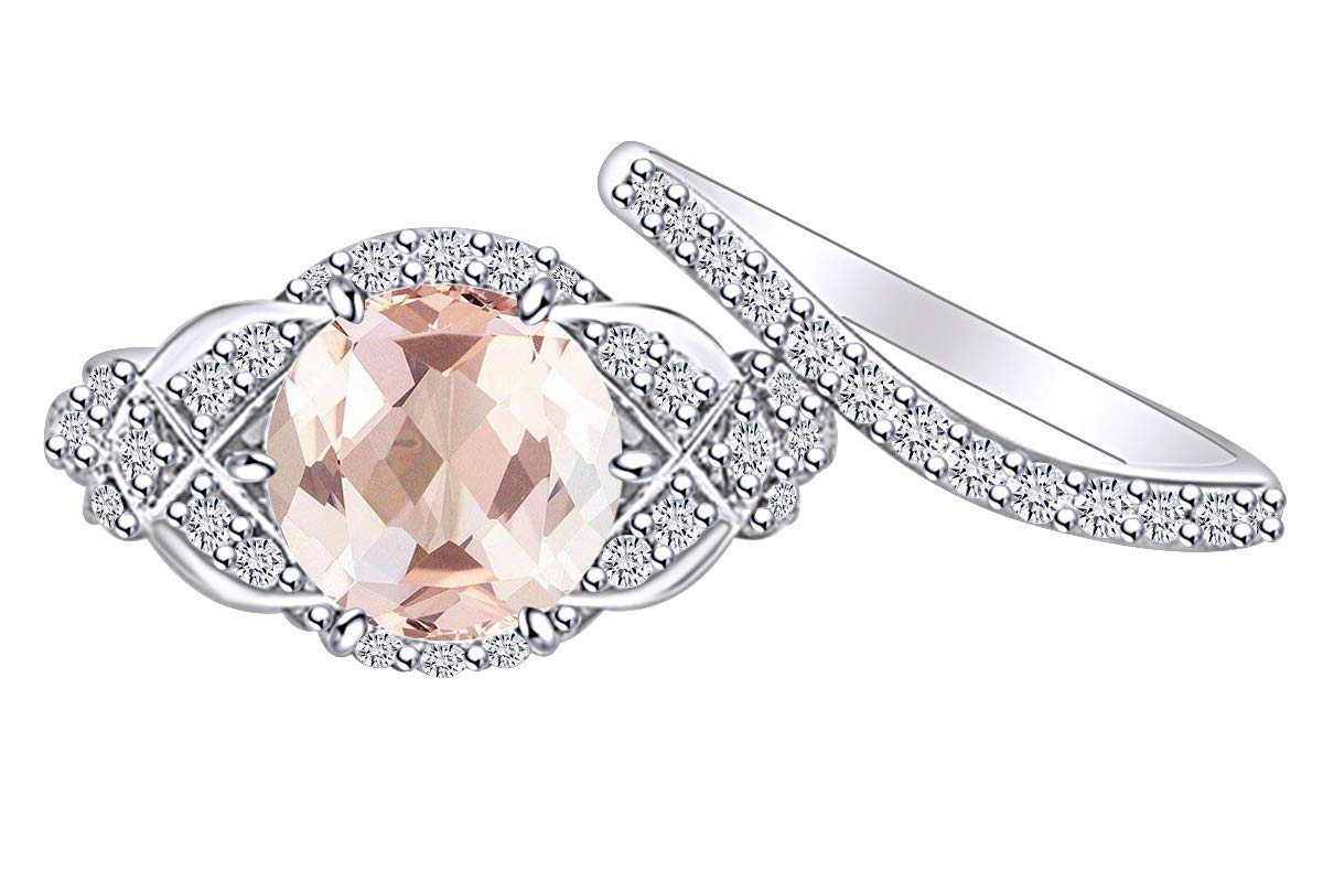 0.42 Carat Pink Morganite Rose Flower Engagement Ring in 14K Solid Gold – Elegant Simulated Gemstone for Weddings, Proposals & Anniversary Gifts