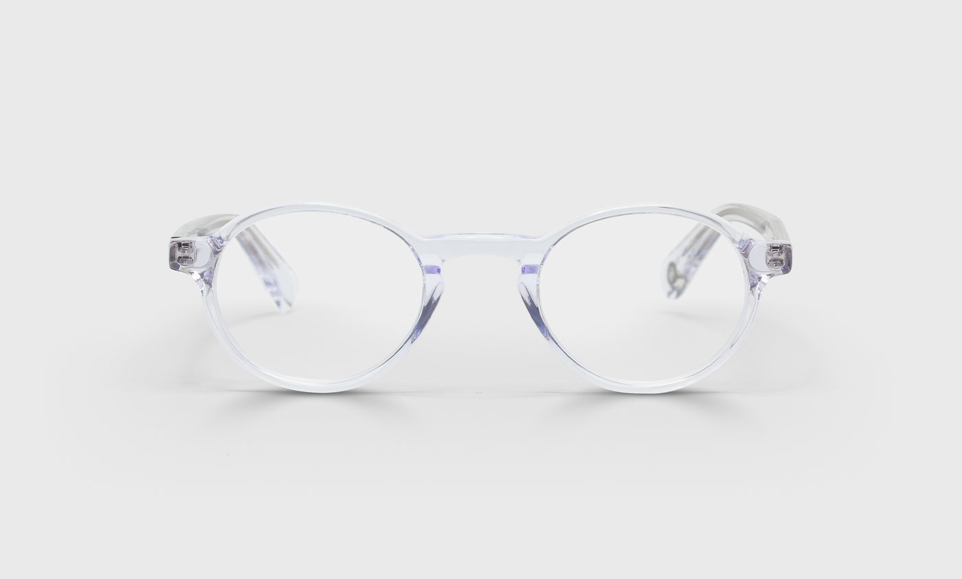 Board Stiff Narrow Color 51 Crystal Clear Front and Temples - Stylish Eyeglass Frames for Men & Women | Perfect for Reading, Working & Everyday Use