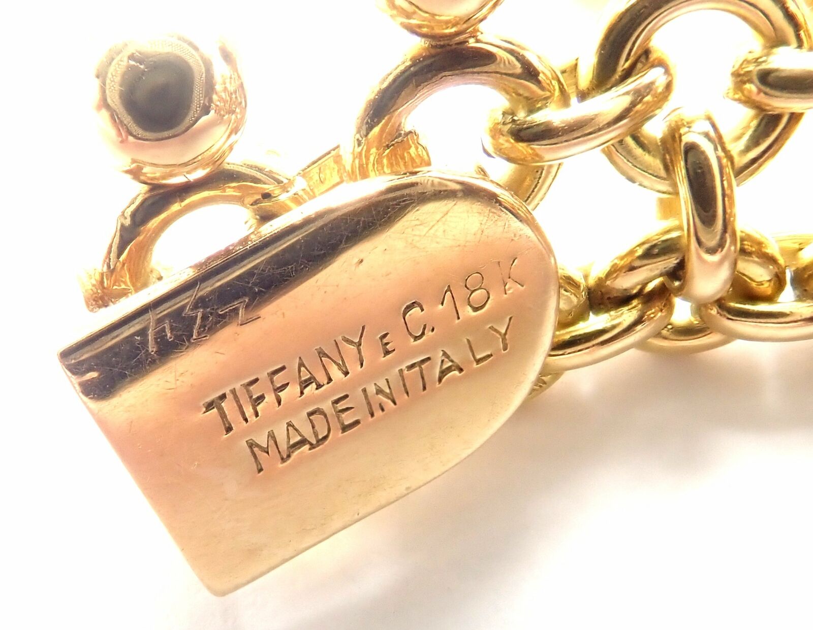 Vintage Authentic Tiffany & Co 18k Yellow Gold Ruby Collar Necklace - Luxury Jewelry Gift for Women, Perfect for Weddings & Special Occasions