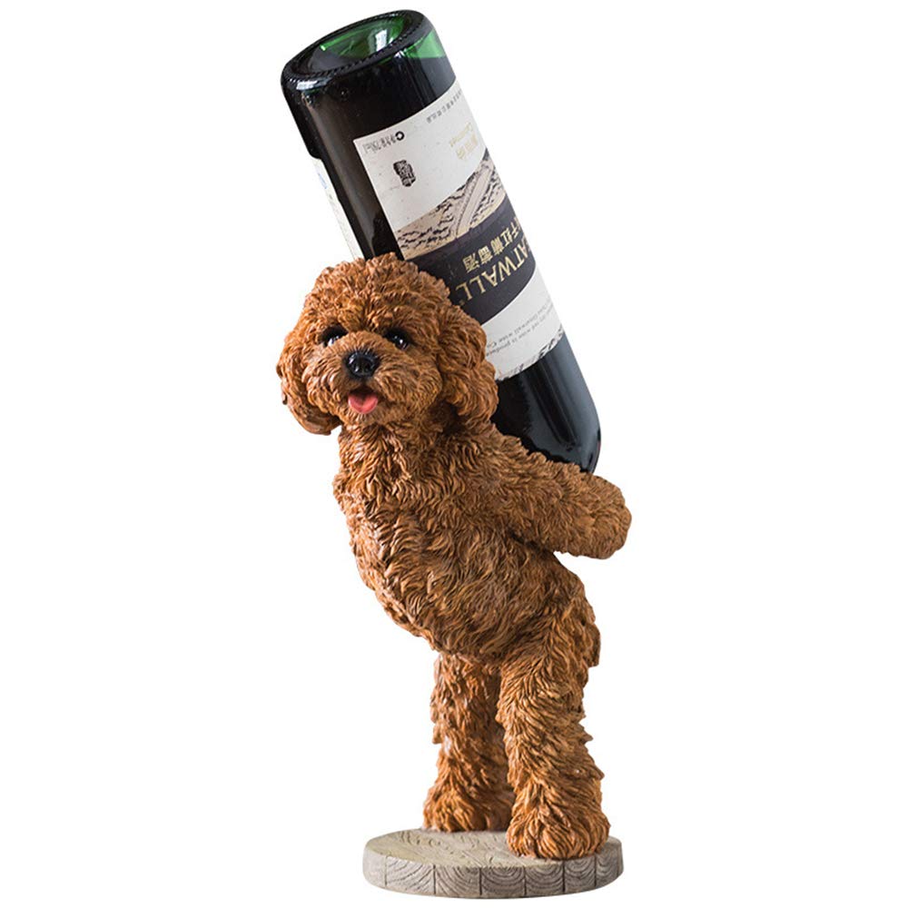 Puppy Dog Wine Bottle Holder - Cute Tabletop Wine Rack Decor for Kitchen, Bar & Home - Perfect Gift for Dog Lovers & Wine Enthusiasts