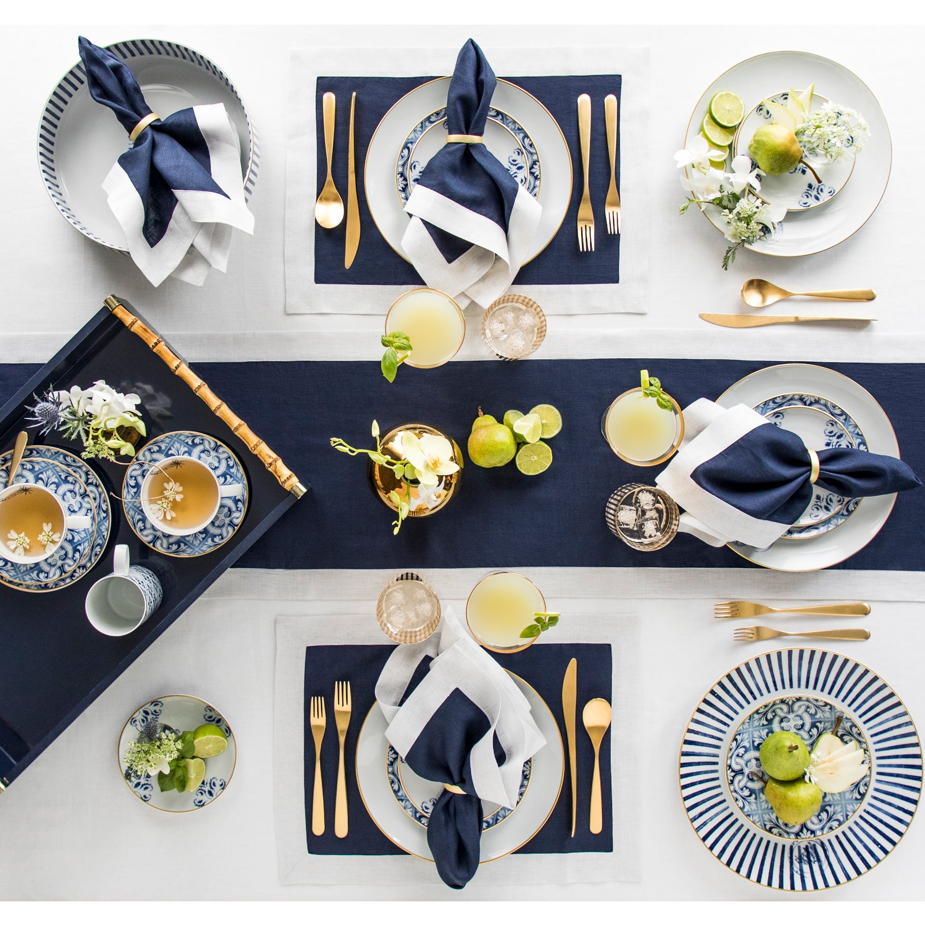 Elegant Festive Edge Placemats Set of 4 - Premium Holiday Dining Table Decor for Christmas, Thanksgiving & Special Occasions