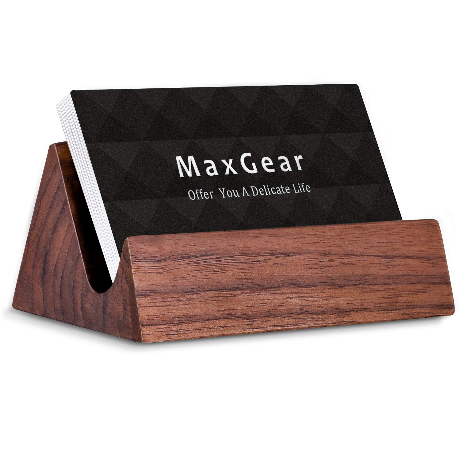 MaxGear 2-Pack Mesh Paper Clip Holders & Organizers with Business Card Holder - Desk Office Supplies for Paperclips, Binder Clips & Stationery - Perfect for Home Office, School & Workplace Organization