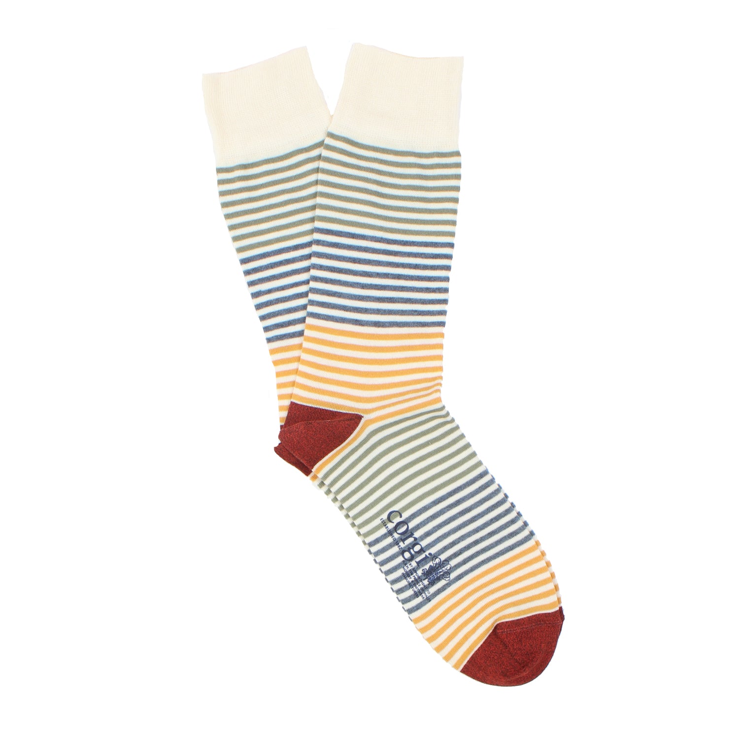 Men's Multi Stripe Cotton Socks - Breathable & Comfortable Casual Socks for Everyday Wear, Work, and Sports | Pack of 3 Pairs