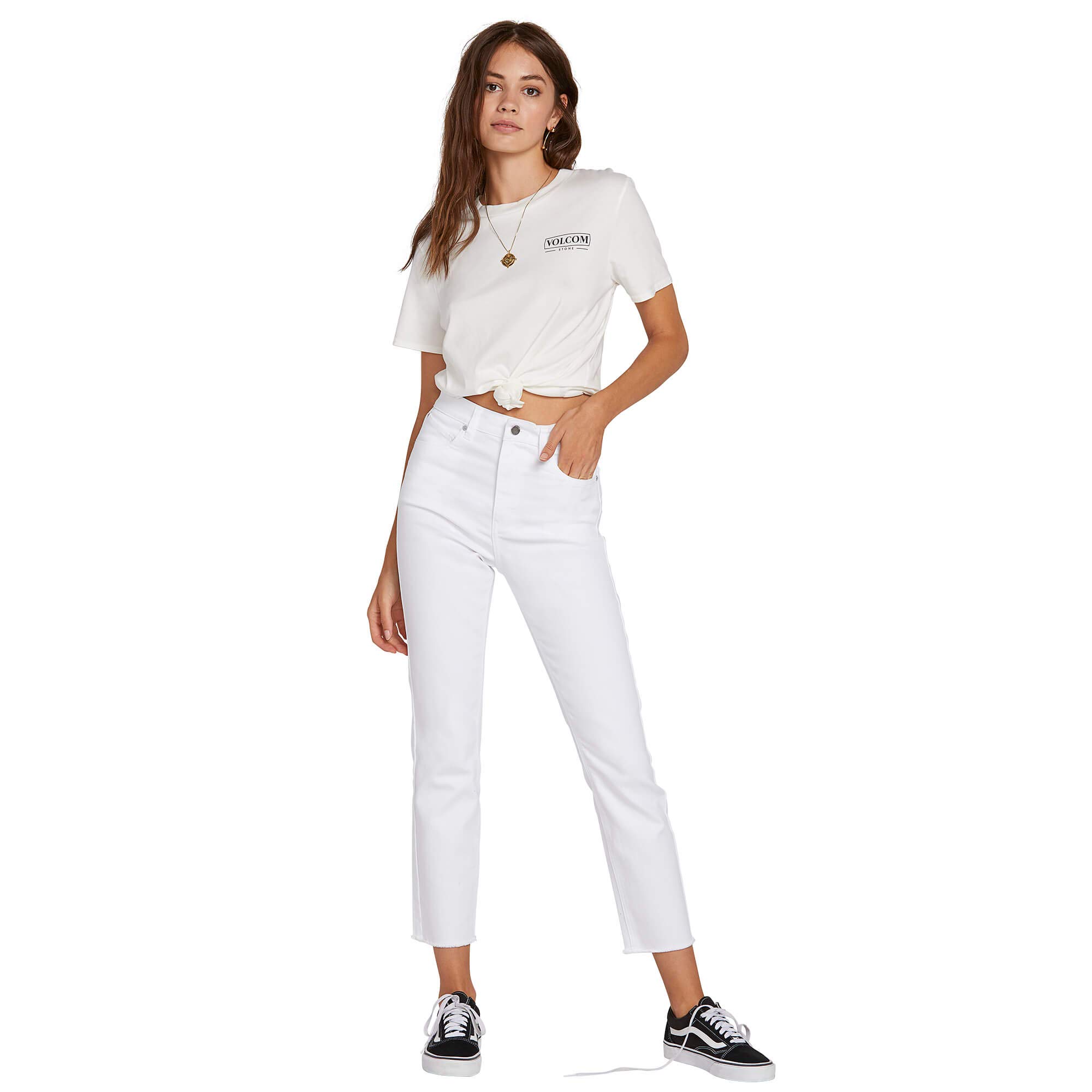 Volcom Women's Junior's Vol Stone Denim Jeans - High Waist Slim Fit Stretch Skinny Jeans for Casual Wear and Everyday Outfits