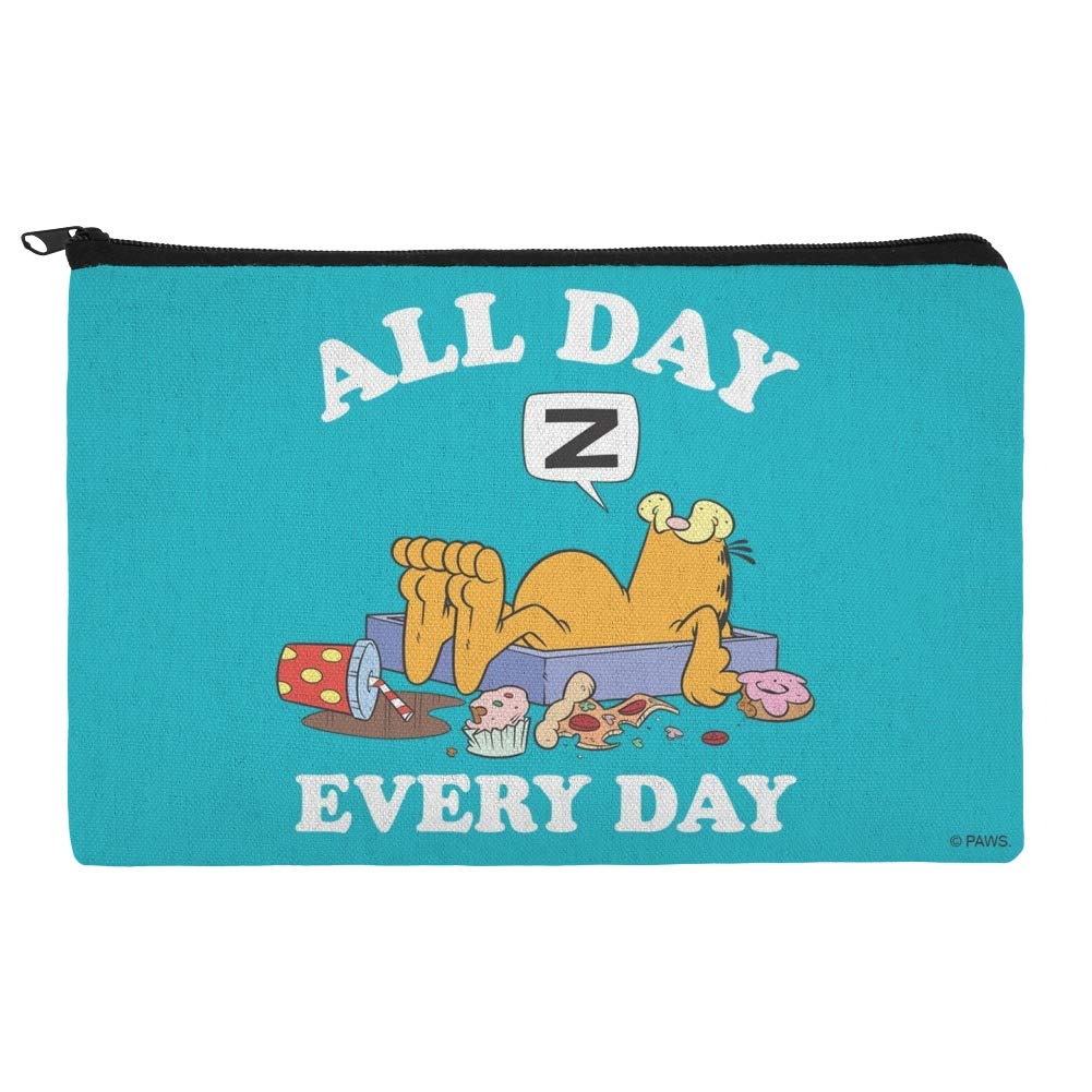 Garfield Themed Makeup Bag Organizer - Cute Cartoon Cosmetic Pouch for Daily Use | Perfect for Travel, Gym & School Essentials Storage