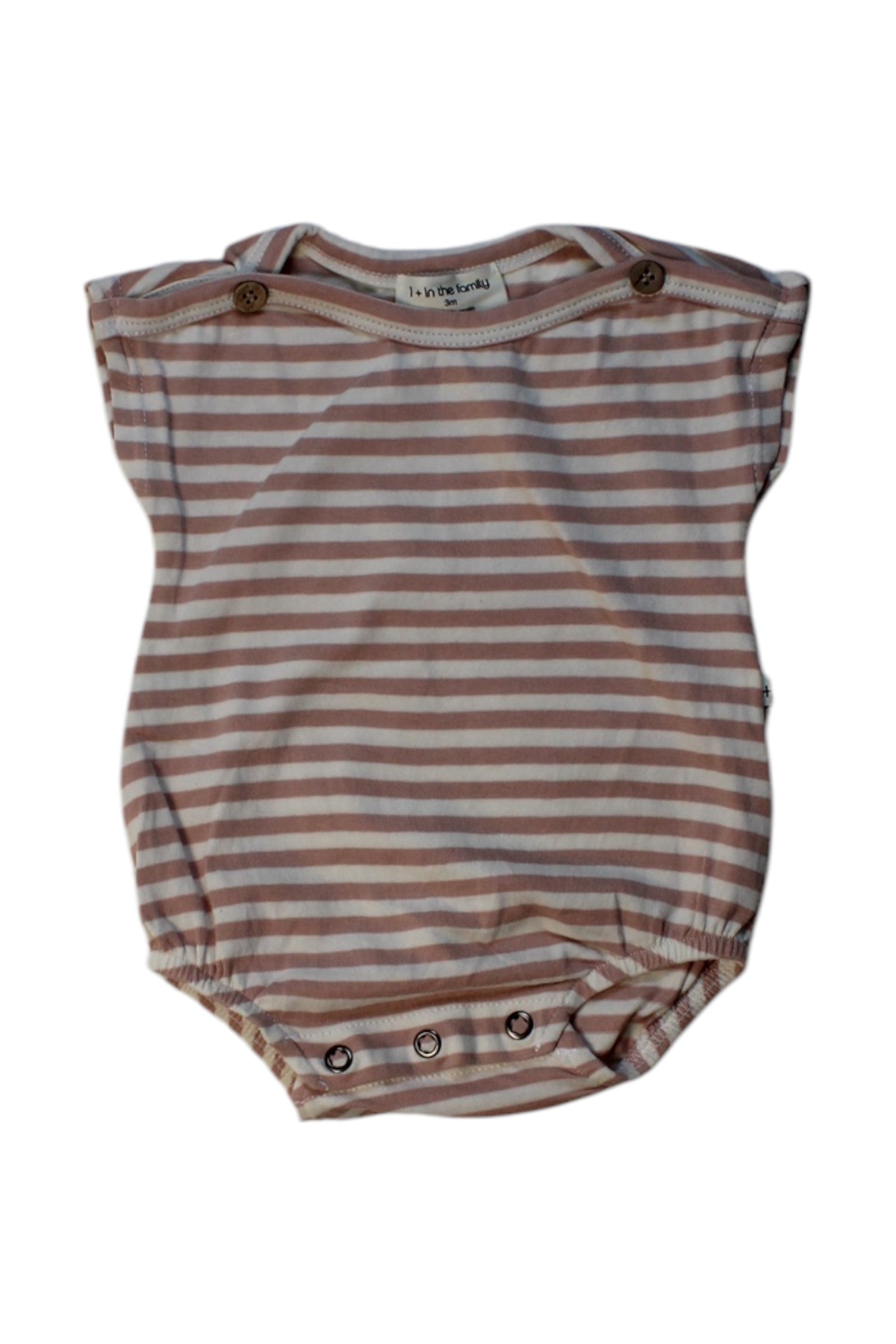 1+ In The Family Sleeveless Striped Baby Bodysuit 0-3 Months - Soft Cotton Onesie for Newborns & Infants - Perfect for Playtime, Photo Shoots & Everyday Wear