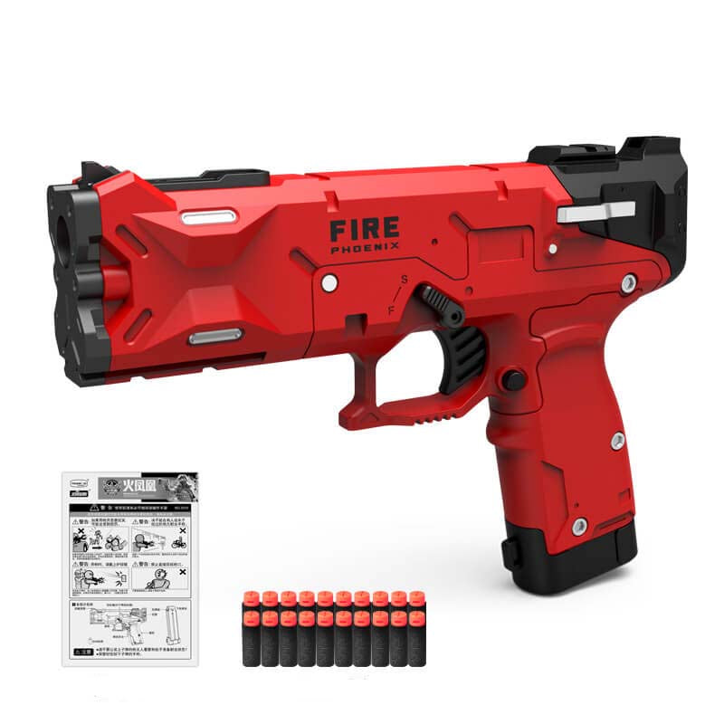 Fire Phoenix Hold Open Dart Blaster Toy - High Performance Foam Dart Blaster for Outdoor Games, Nerf Battles & Backyard Fun - Perfect for Kids, Teens & Adults
