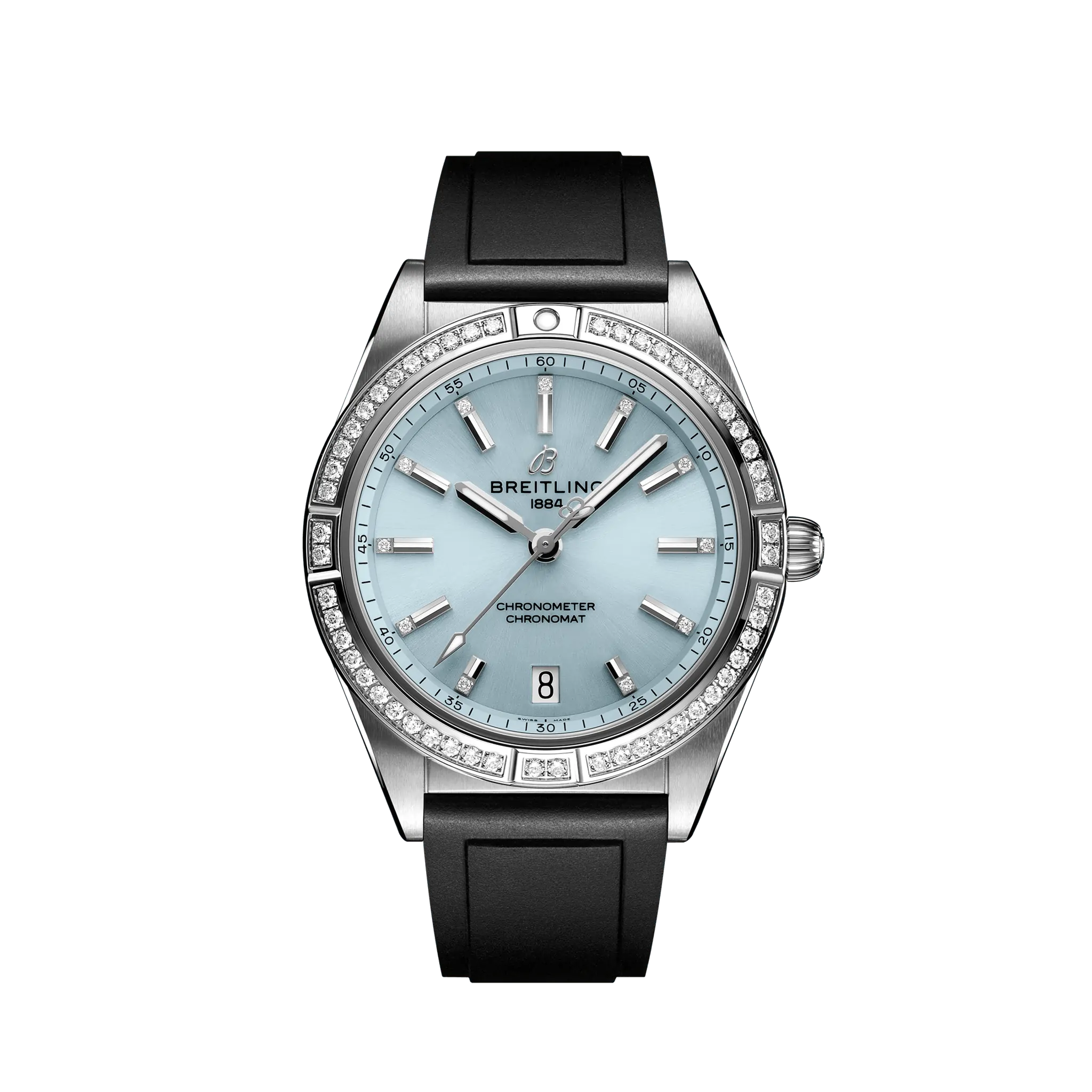 Breitling Chronomat Automatic 36 Men's Watch - 18K White Gold & Stainless Steel Luxury Timepiece | Perfect for Business, Formal Events & Collector's Showcase