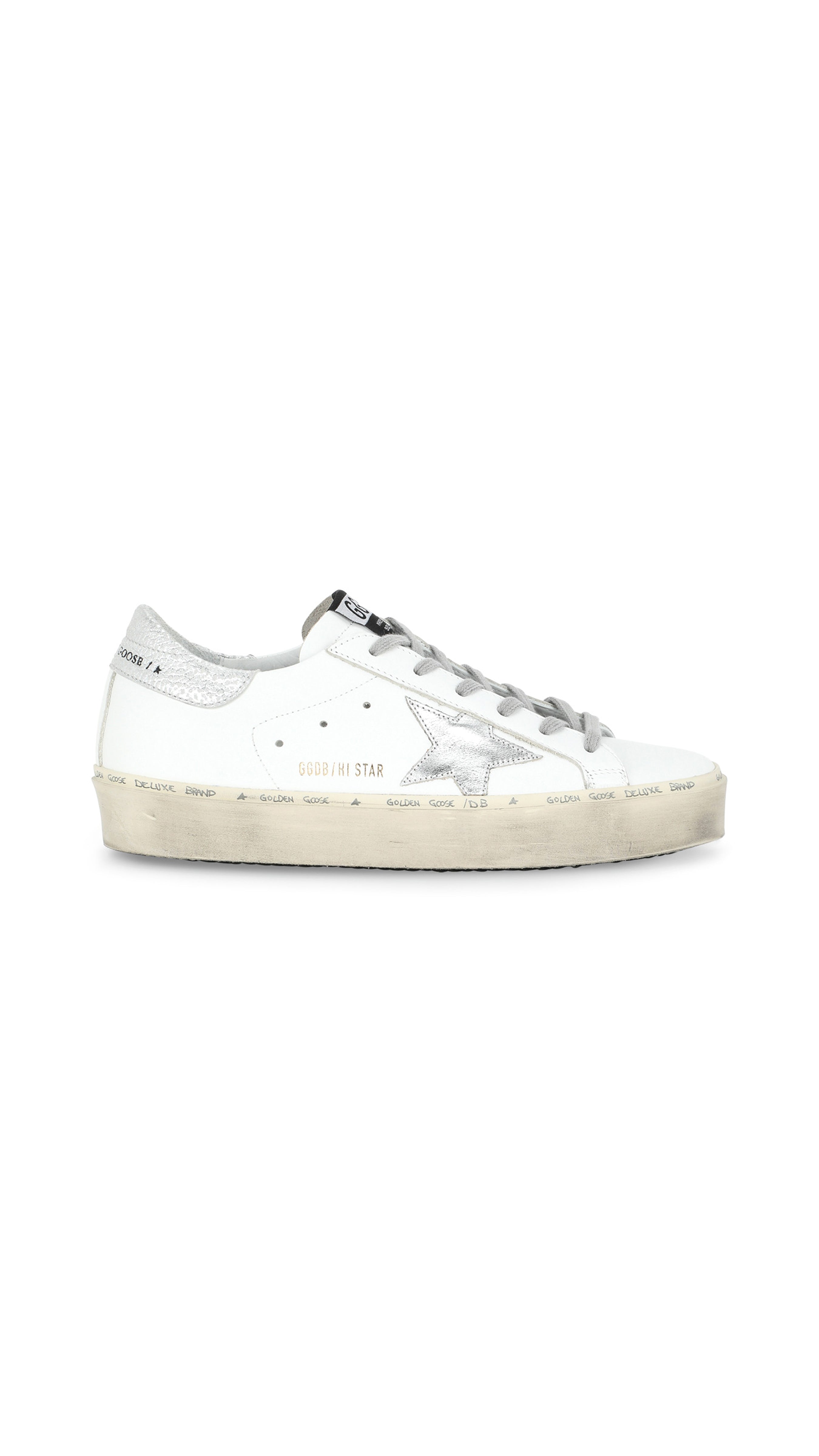 Hi Star Sneakers for Women - White/Silver Athletic Shoes - Lightweight Running Sneakers for Gym, Workout & Casual Wear