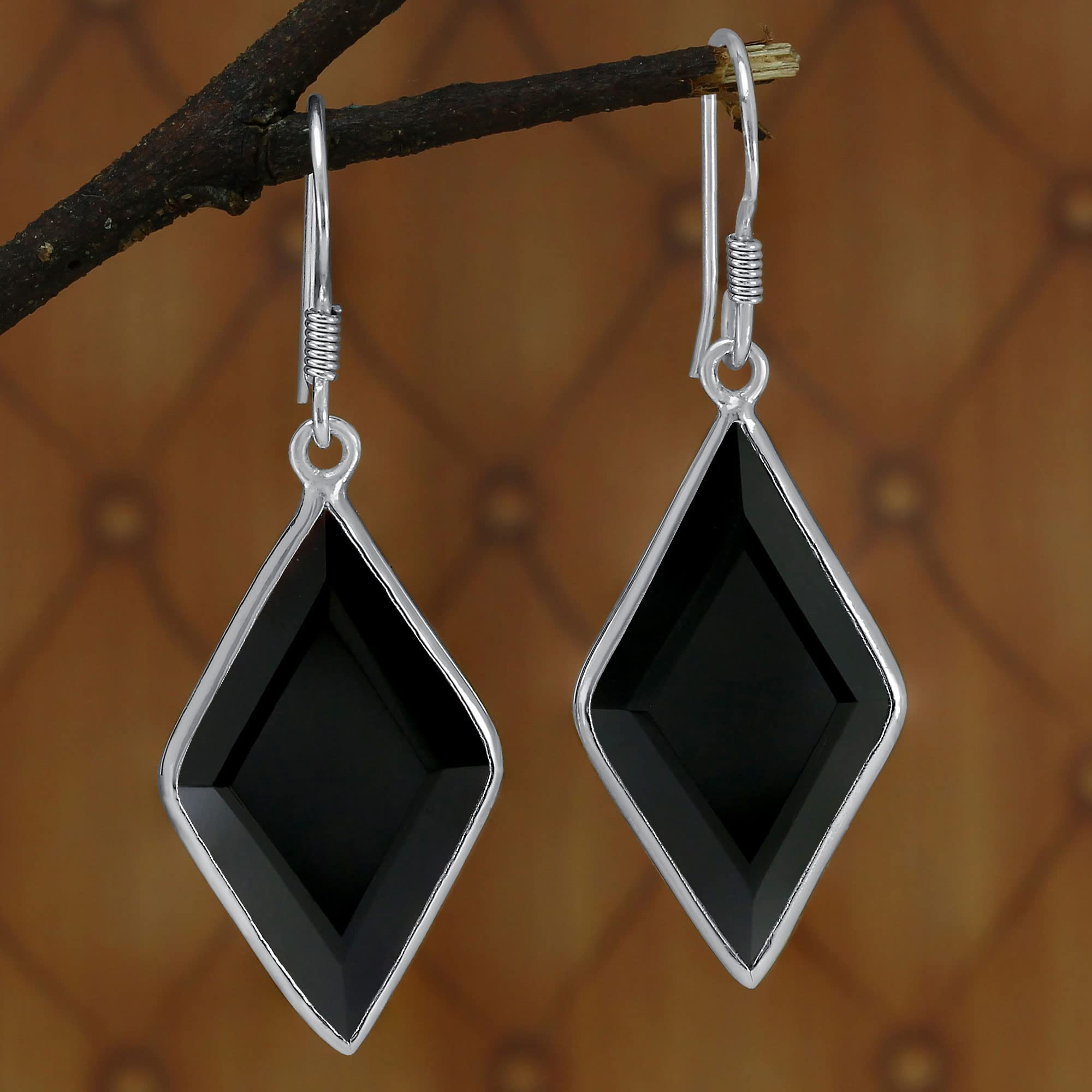 Handmade Sterling Silver Gemstone Dangle Earrings for Women - Elegant Boho Jewelry for Parties, Weddings & Everyday Wear