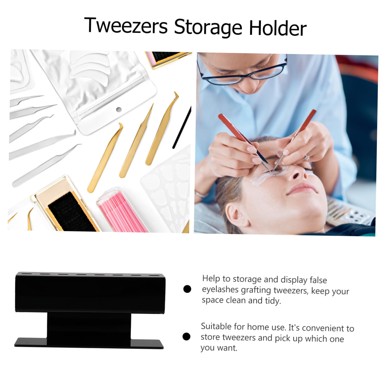 Acrylic Eyelash Tweezer Holder & Organizer - Professional Tweezers Storage Shelf & Display Stand for Salon, Makeup Artists & Beauty Professionals - Perfect for Salon Organization & Home Vanity Setup