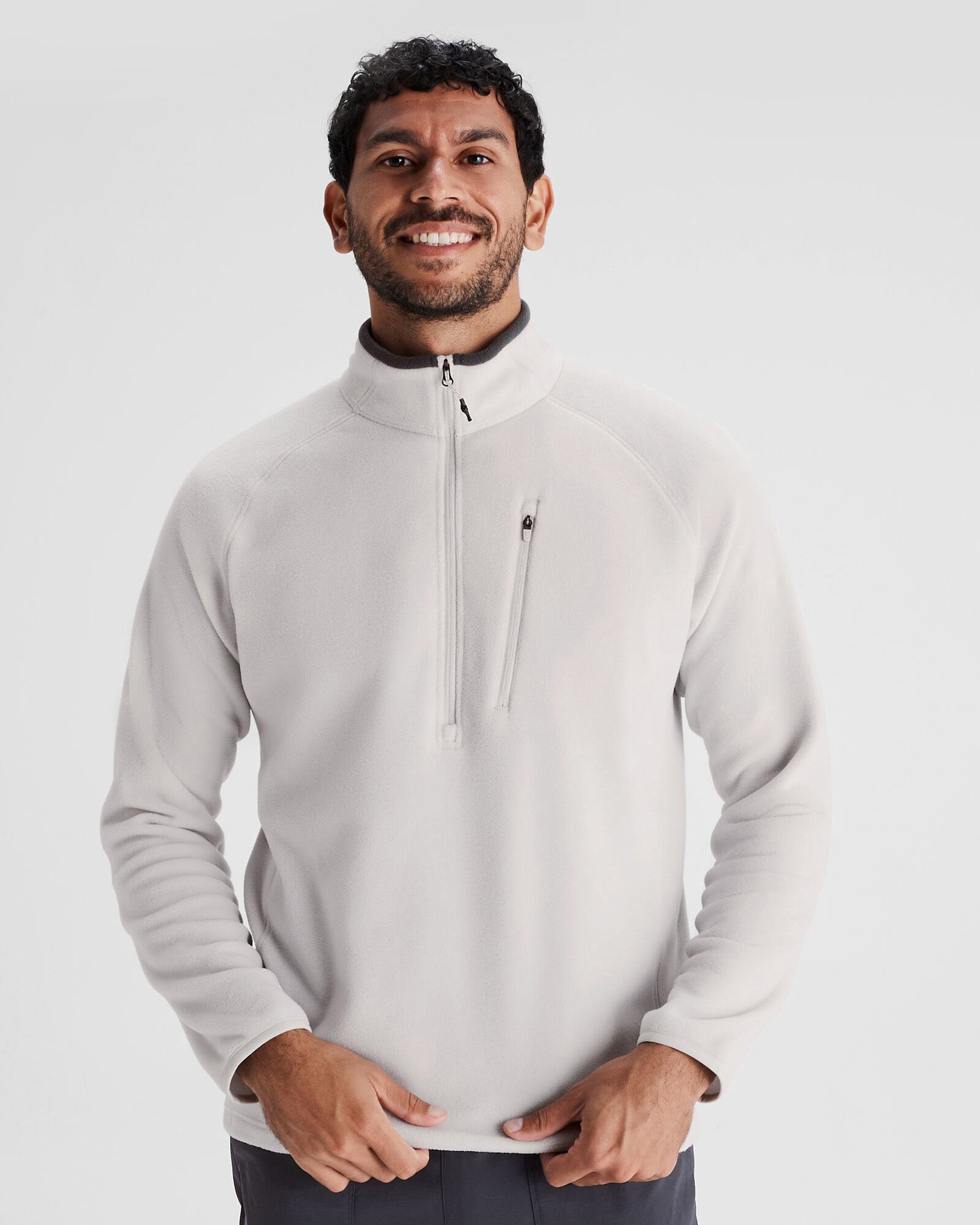 Men's Ridge 100 PrimaLoft Bio Insulated Pullover Hoodie - Lightweight Waterproof Jacket for Hiking & Outdoor Activities in Mist Color