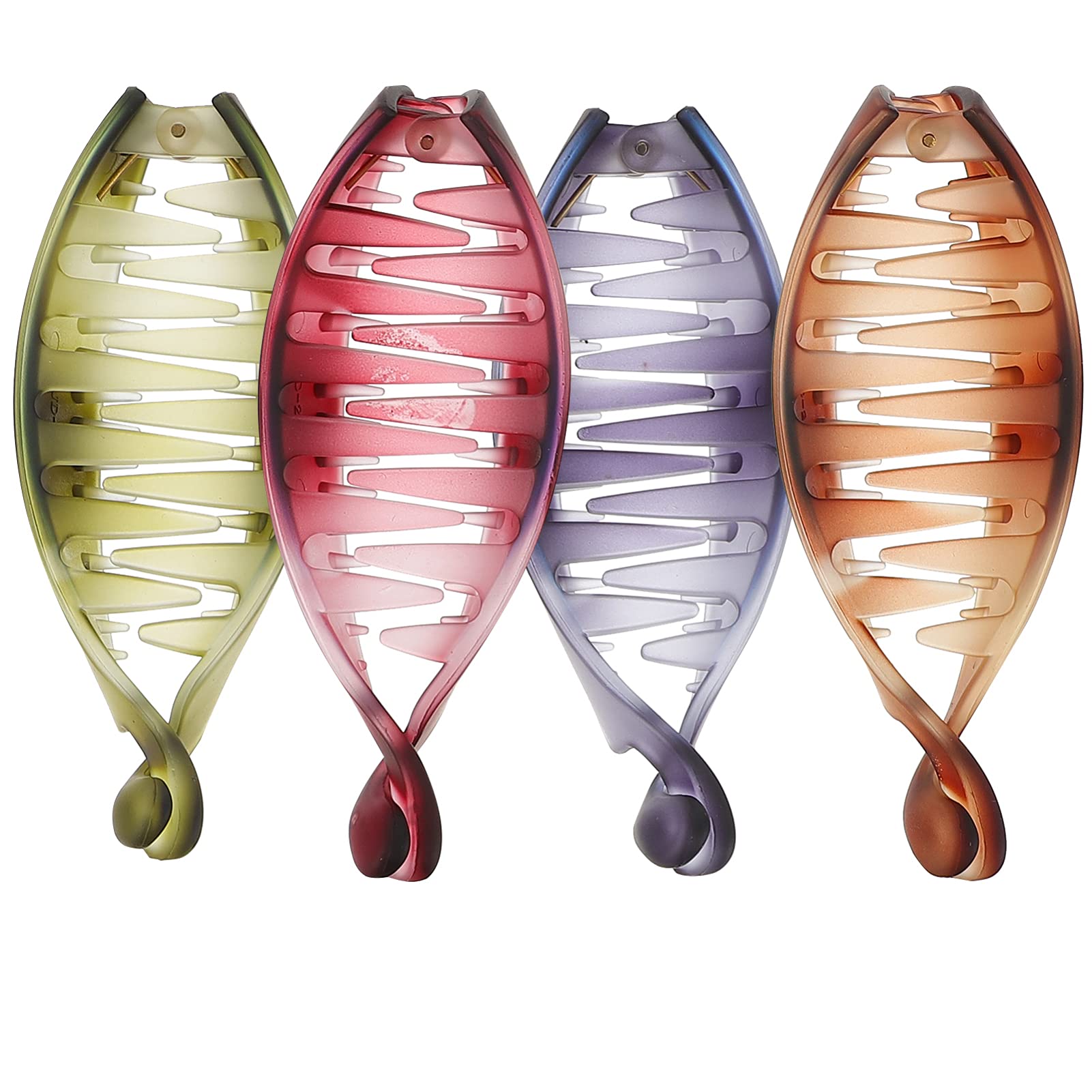 4pcs Elegant Acrylic Hair Claw Clips for Women - Non-Slip Hair Jaw Clips, Simple Hairpins & Hair Accessories - Perfect for Updos, Ponytails & Everyday Styling