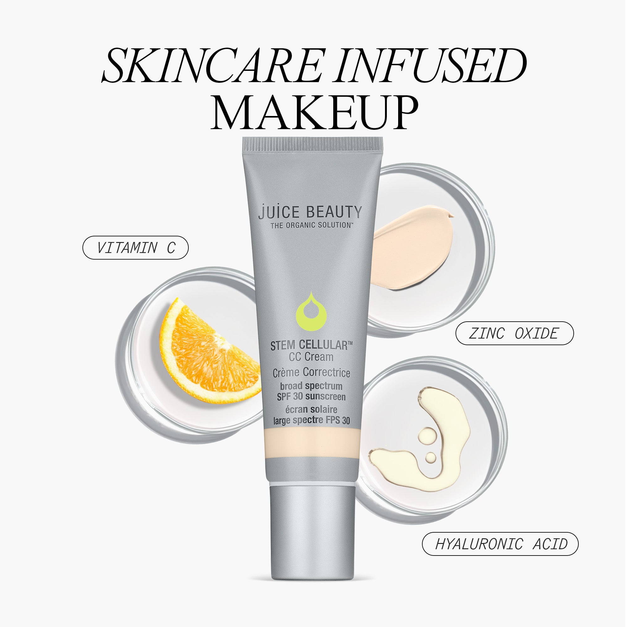 CC Cream with Zinc SPF 30 - Lightweight Tinted Moisturizer for Even Skin Tone & Sun Protection | Perfect for Daily Wear & Outdoor Activities