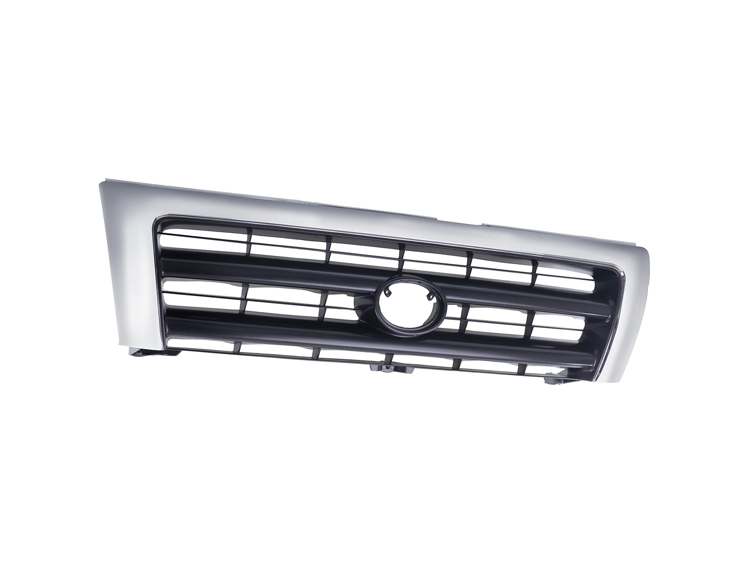 Chrome Front Grille with Dark Argent Insert for 1998-2000 Toyota Tacoma Pickup Truck | Durable Auto Exterior Upgrade | Perfect for Off-Roading & Custom Truck Modifications