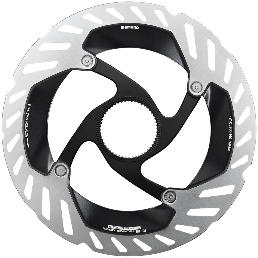 Shimano Dura Ace RT CL900 S Disc Brake Rotor with Lockring - 160mm CenterLock Silver for Road & Mountain Bikes - High-Performance Braking for Racing & Commuting