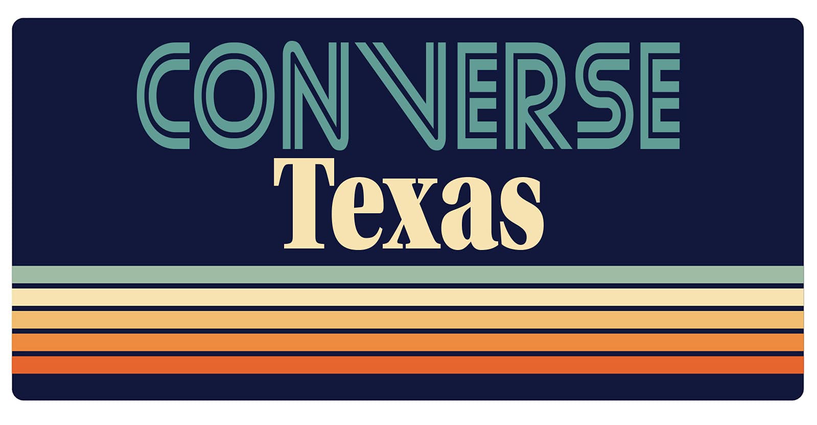 Vintage Converse Texas 5 x 2.5 Inch Retro Fridge Magnet - Perfect for Kitchens, Offices & Dorm Room Decor