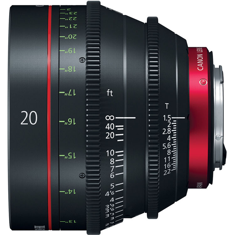 Canon CN-E 20mm T1.5 L F Cinema Prime Lens for EF Mount - Professional 4K Video & Film Production, Perfect for DSLR & Mirrorless Cameras