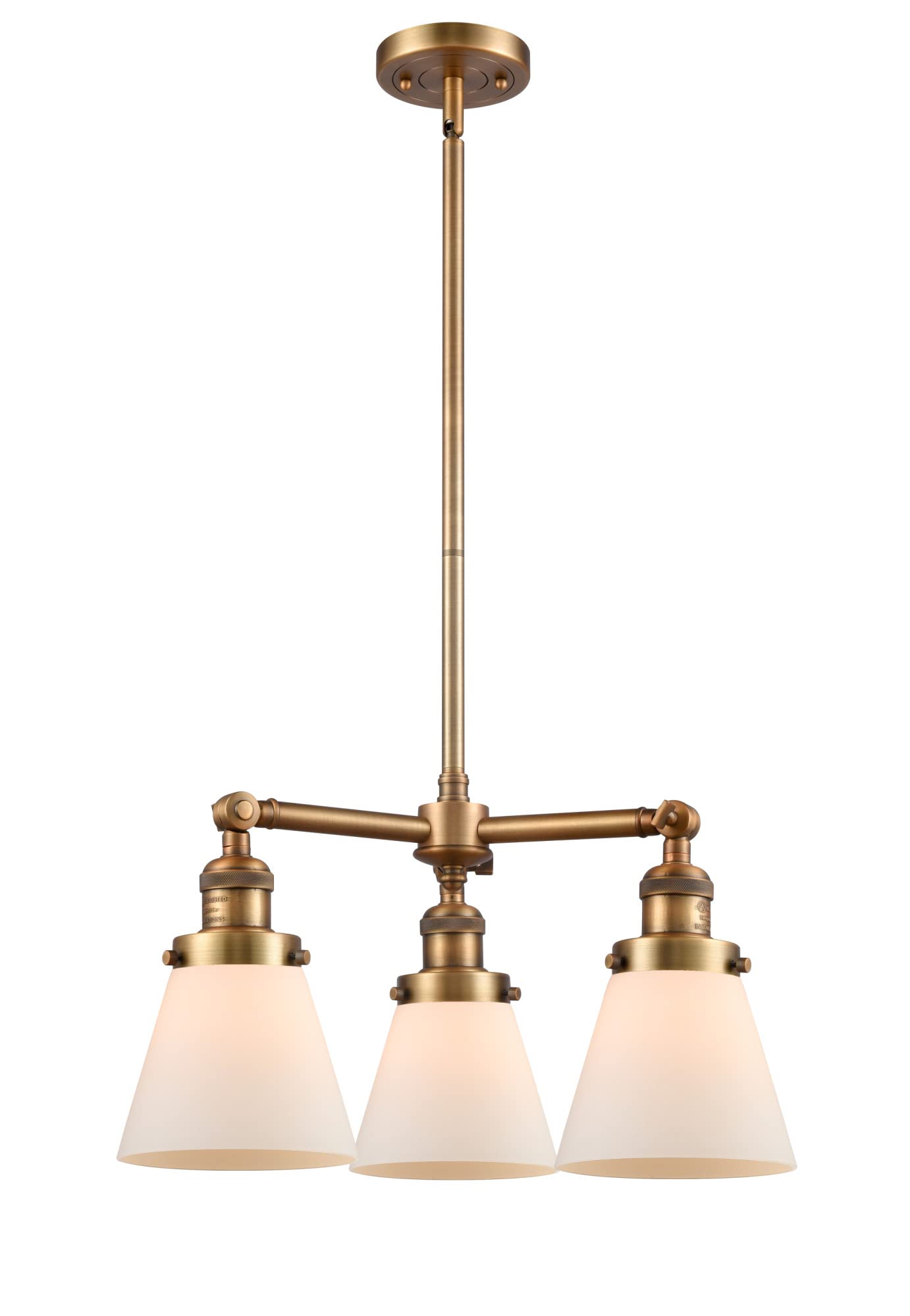 Innovations 207-PC-G64 3-Light Modern Chandelier in Polished Chrome - Perfect for Dining Room, Bedroom or Living Room Lighting