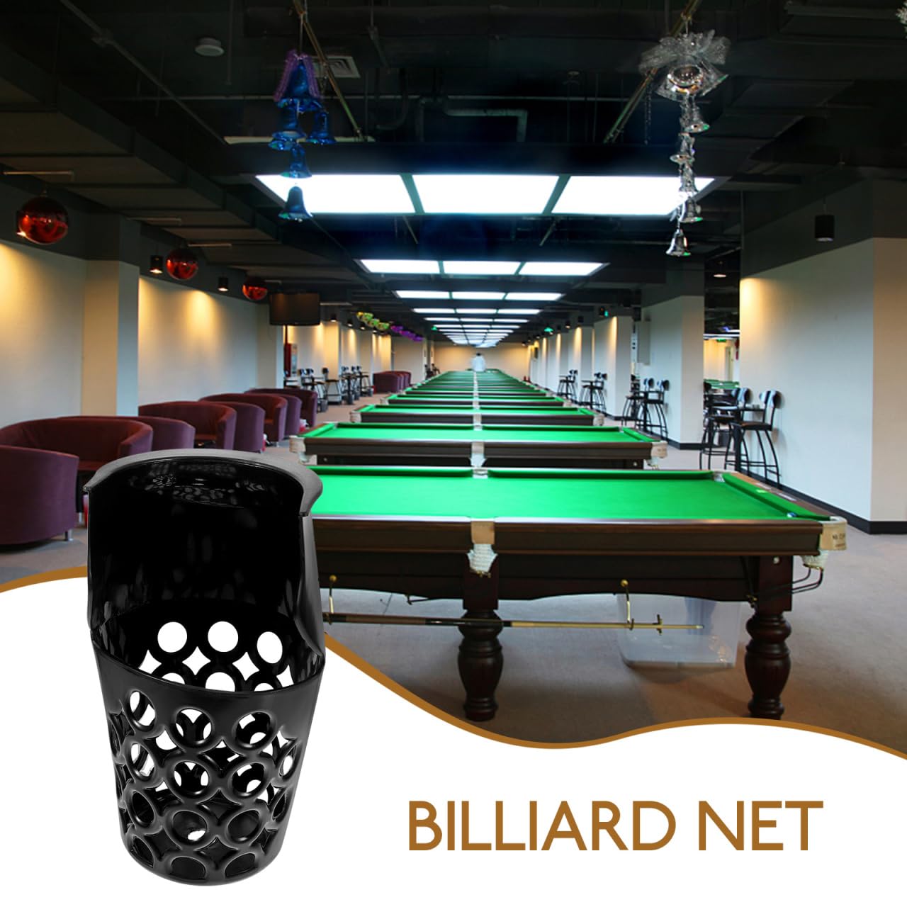 Premium Black Billiard Table Pockets - Durable Plastic Web Pool Table Nets for Home & Club Use | Perfect for 8-Foot & 9-Foot Pool Tables, Tournament & Recreational Play
