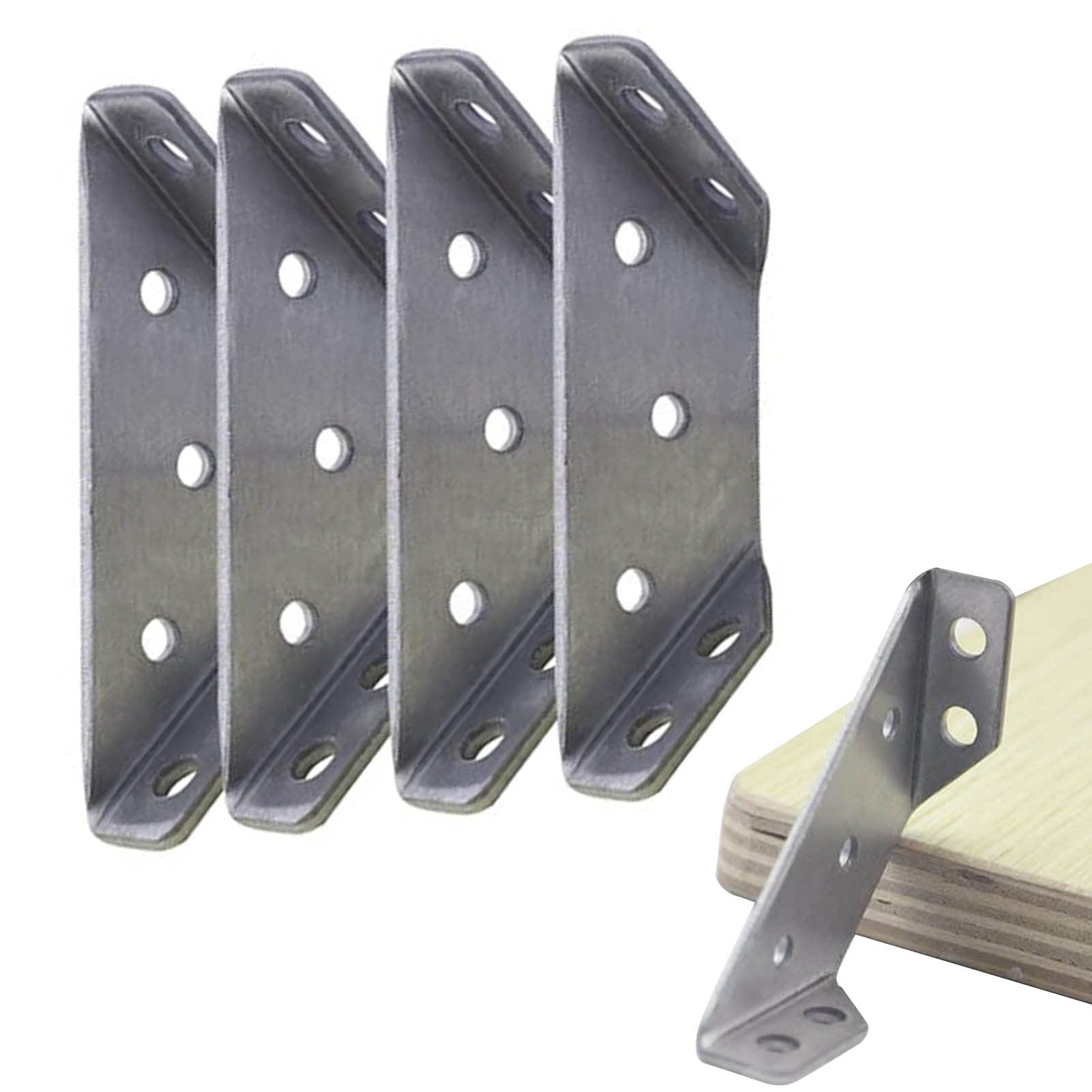 Lecerrot 5 Pack Furniture Corner Brackets, 4 Pieces Trapezoidal Corner Braces with Screws | 2.71x0.5 Inch Structural Support for Windows, Beds, Shelves & DIY Projects – Perfect for Home Improvement and Furniture Assembly