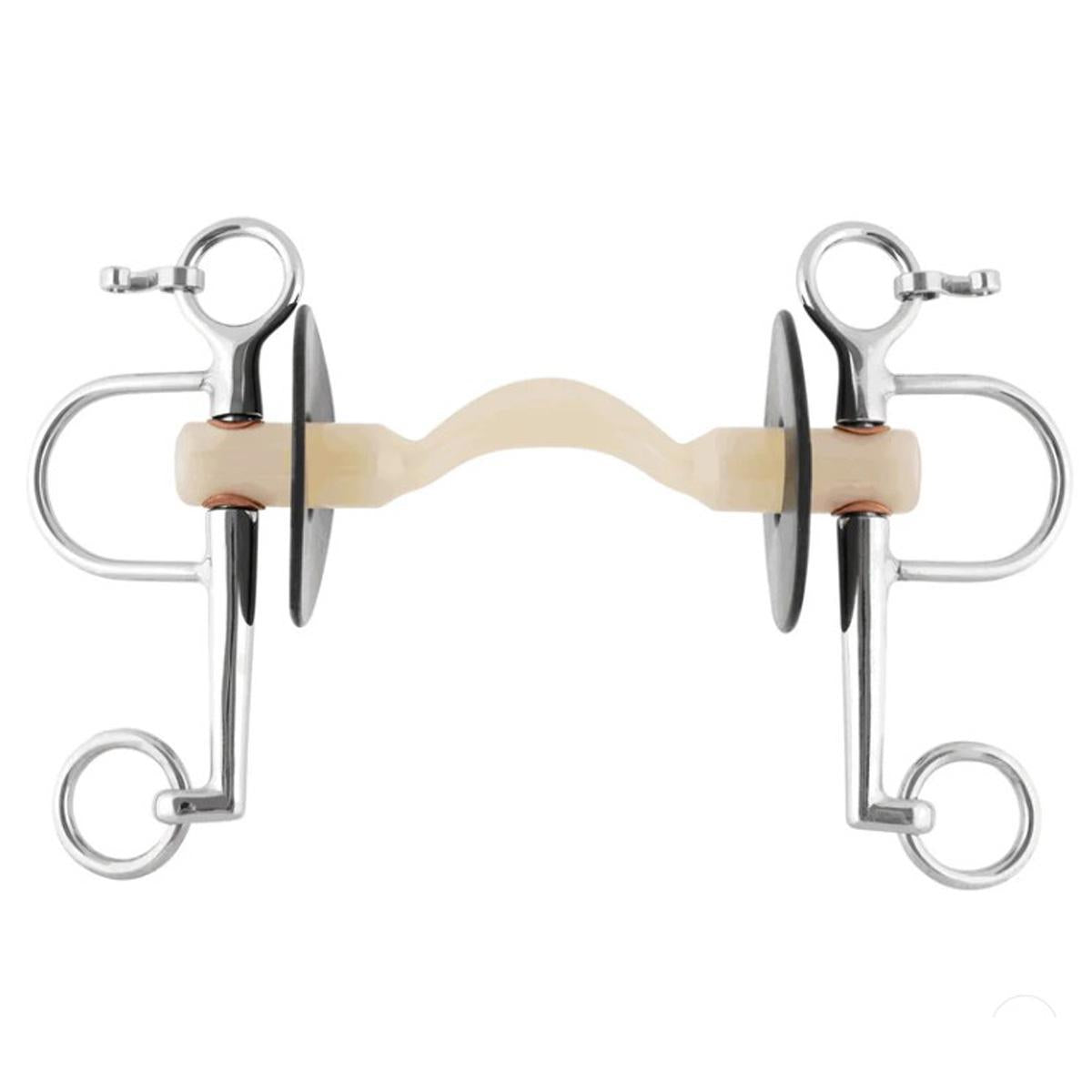 Herm Sprenger NATHE Pelham Soft Mullen Mouth Bit with Port - Comfortable Horse Training Bit for Dressage & Jumping - Perfect for Professional Riders & Equestrian Sports
