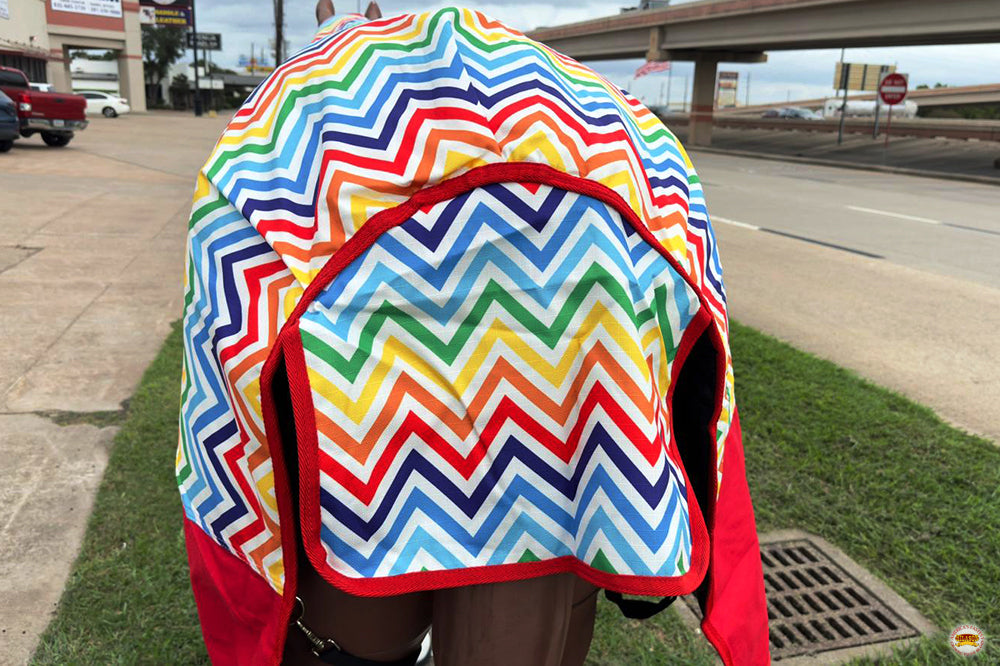 Hilason 1200D Winter Waterproof Turnout Horse Blanket with Belly Wrap - Heavy Duty 66