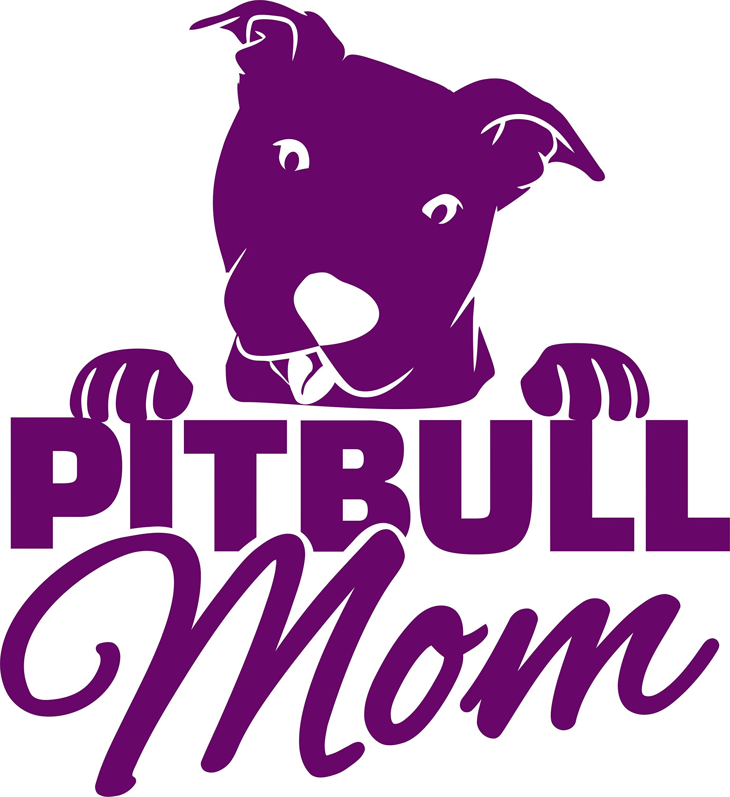 Pitbull Mom Peeking Pit Decal - 10 Inch White Vinyl Sticker for Car, Laptop, Window - Perfect for Pet Lovers & Funny Car Decor