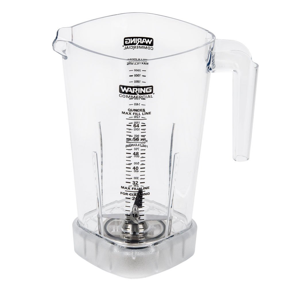 Waring Stackable Polycarbonate Blender Jar with Stainless Steel Blade - 32 oz & 48 oz Capacity - Perfect for Smoothies, Shakes & Food Prep in Commercial & Home Kitchens