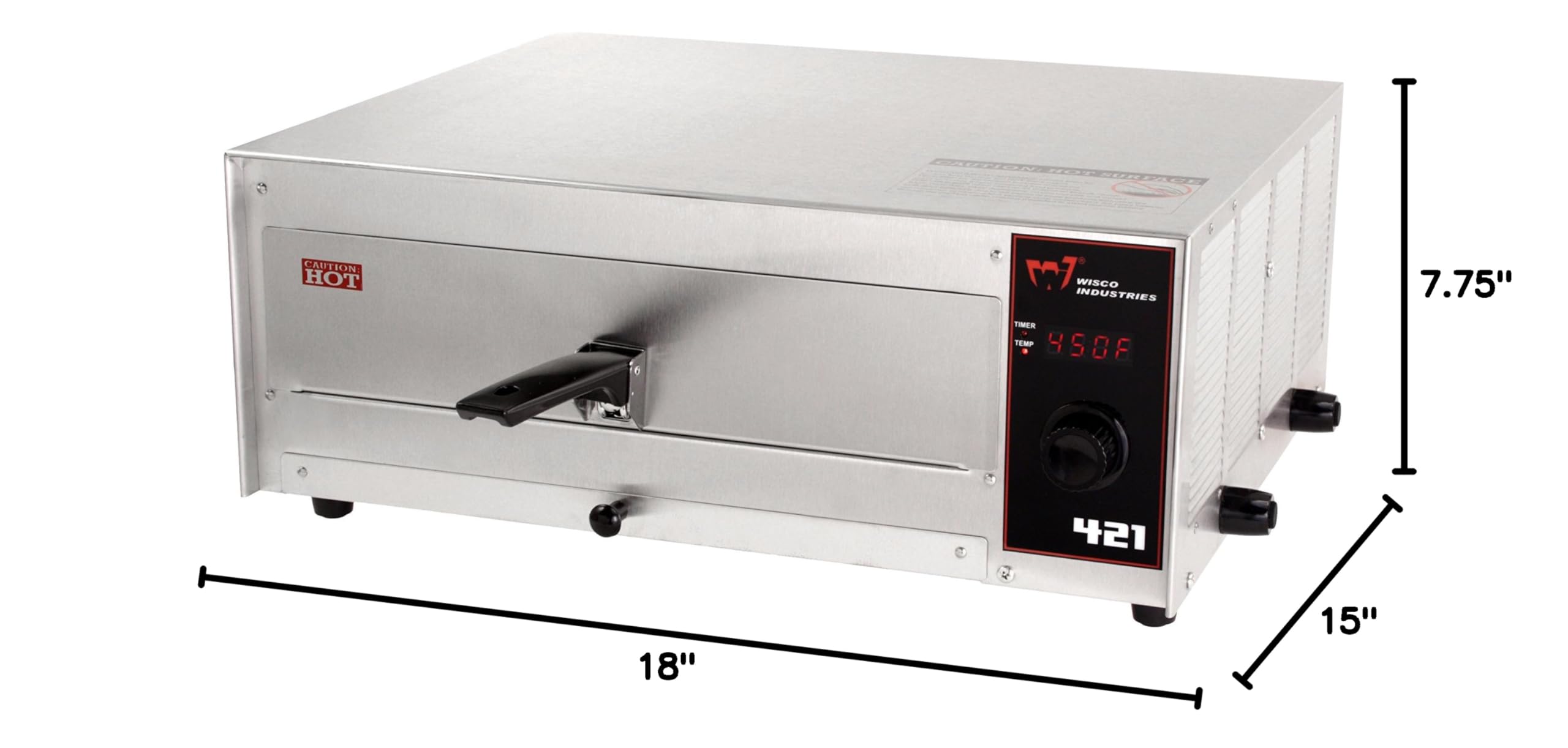 WISCO Industries 421 Commercial Pizza Oven with LED Display - Perfect for Restaurants, Pizzerias & Catering Businesses