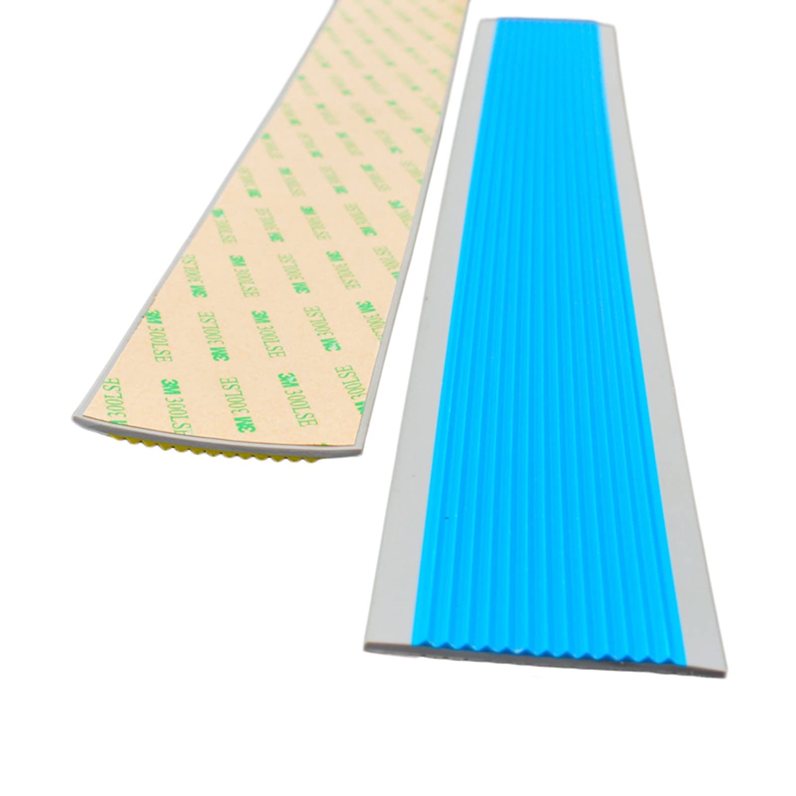 2.36 Inch Wide Non-Slip Stair Treads - Self Adhesive Anti-Slip Tape for Stairs, Steps & Transitions - Ideal for Home, Kindergarten & Hotel Safety (Blue, 1m/3.2ft) - Perfect for Preventing Slips on Wooden, Tile or Concrete Staircases