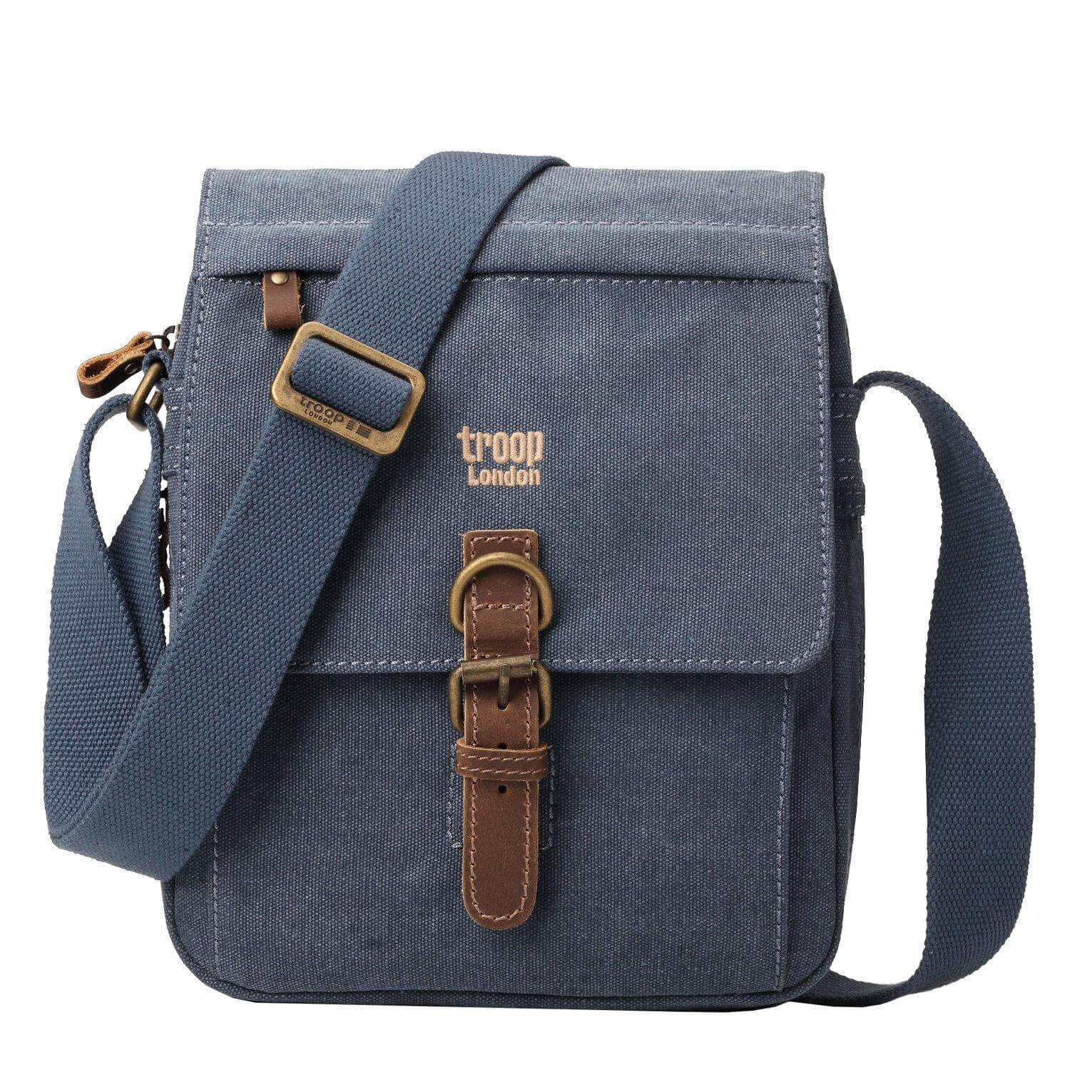 TRP0211 Troop London Classic Canvas Crossbody Bag for Men & Women - Stylish & Durable Everyday Shoulder Bag for Work, Travel & Casual Outings