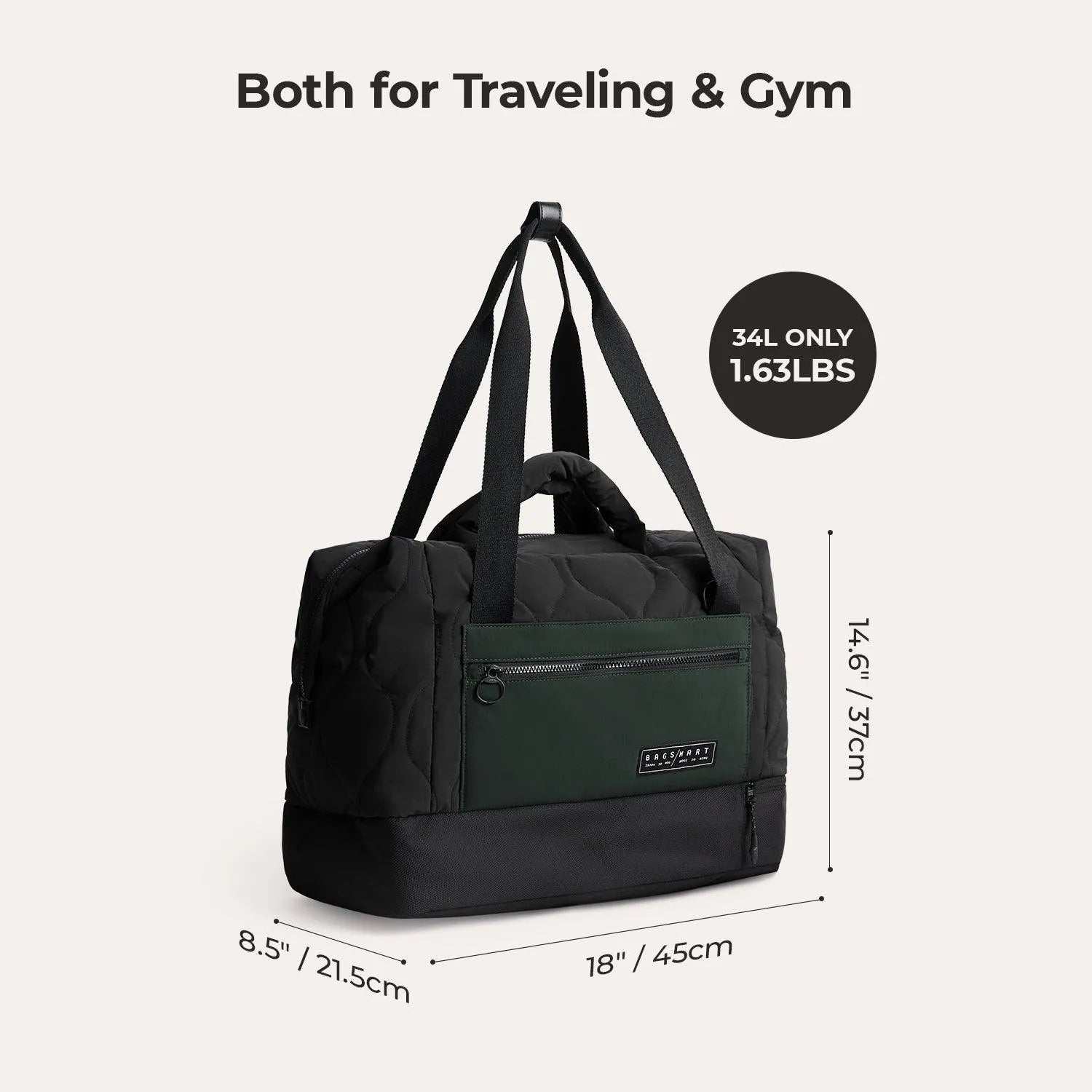 Paz Duffle Bag - Waterproof Travel Duffel Bag with Shoulder Strap, Large Gym Bag for Men & Women - Perfect for Workout, Travel, Sports & Weekend Getaways