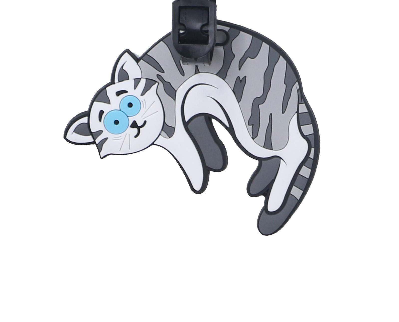DUKAP Cat Design Travel Luggage Tag - Stylish Luggage Accessory for Men & Women - Perfect for Airports, Suitcases & Travel Bags