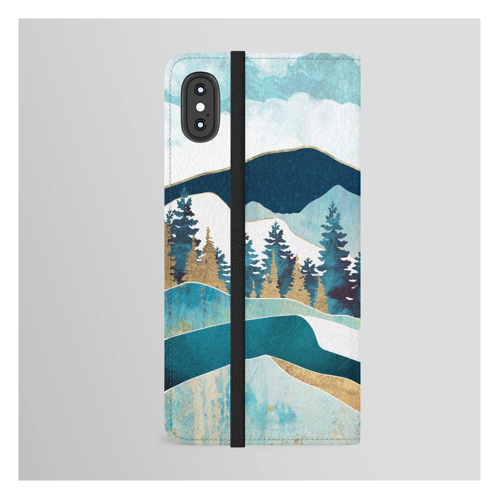 Spacefrogdesigns Summer Forest iPhone Xs Wallet Case - Slim Protective Phone Cover with Card Holder | Perfect for Outdoor Adventures, Travel & Daily Use