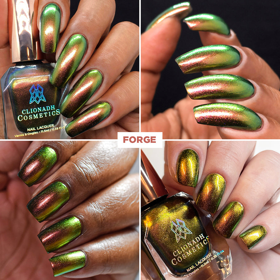 Forge Nail Lacquer - Long Lasting Nail Polish Set with Vibrant Colors - Perfect for Manicures, Pedicures & Nail Art Designs
