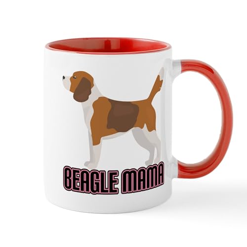 White/Red Inside - Beagle Mama Mugs