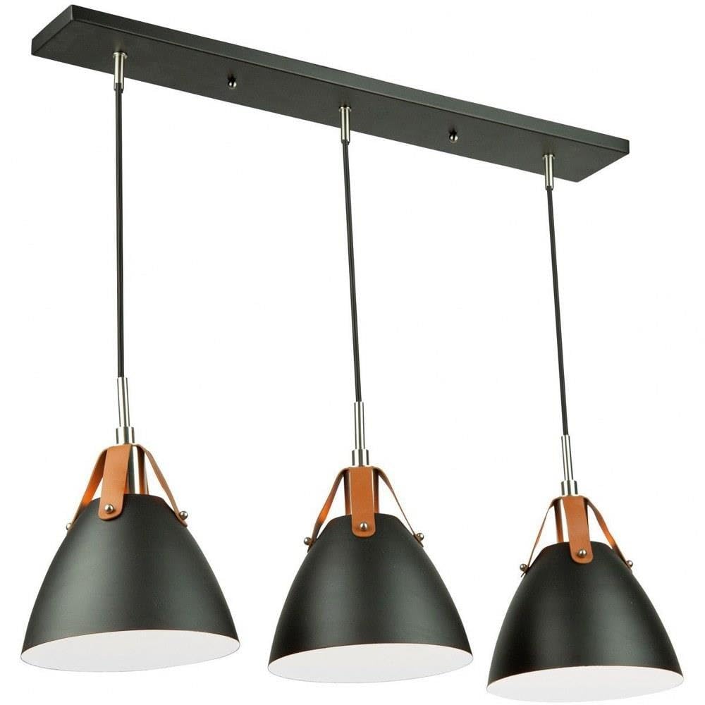 Artcraft Lighting Tote 3-Light Black Island Pendant - Perfect for Kitchen Island, Dining Room, and Modern Home Decor